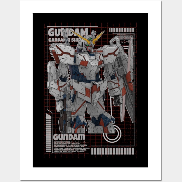 RX-0 Unicorn Gundam Wall Art by gblackid